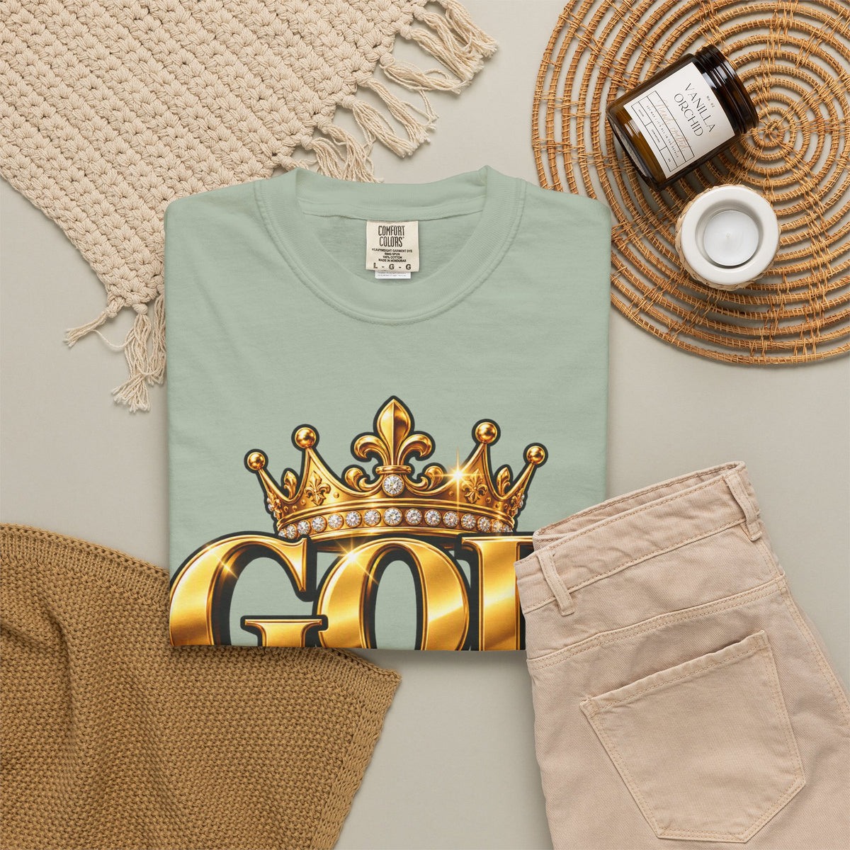 God Did!! Graphic T-Shirt — Gold Crown Christian Faith Tee