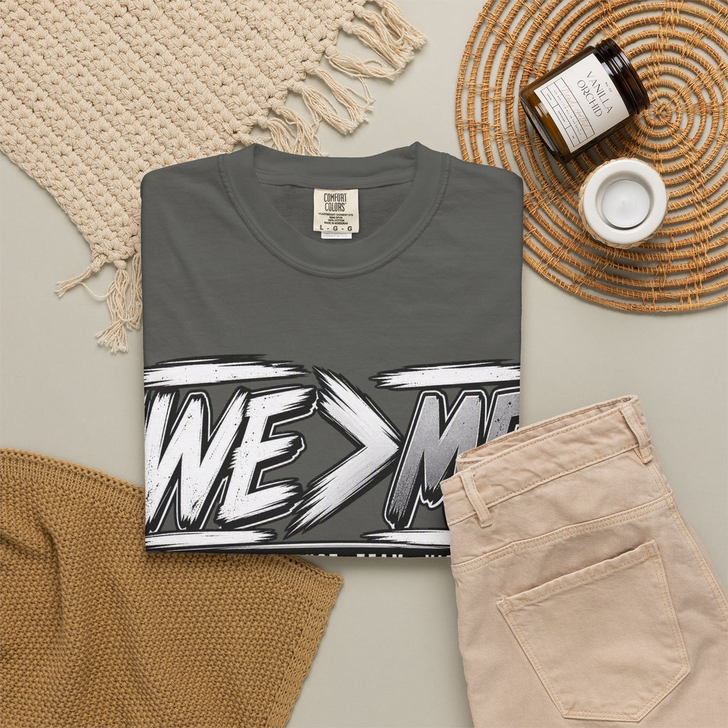 We > Me Basketball Team T-Shirt — "Together. Trust. Team. Victory."