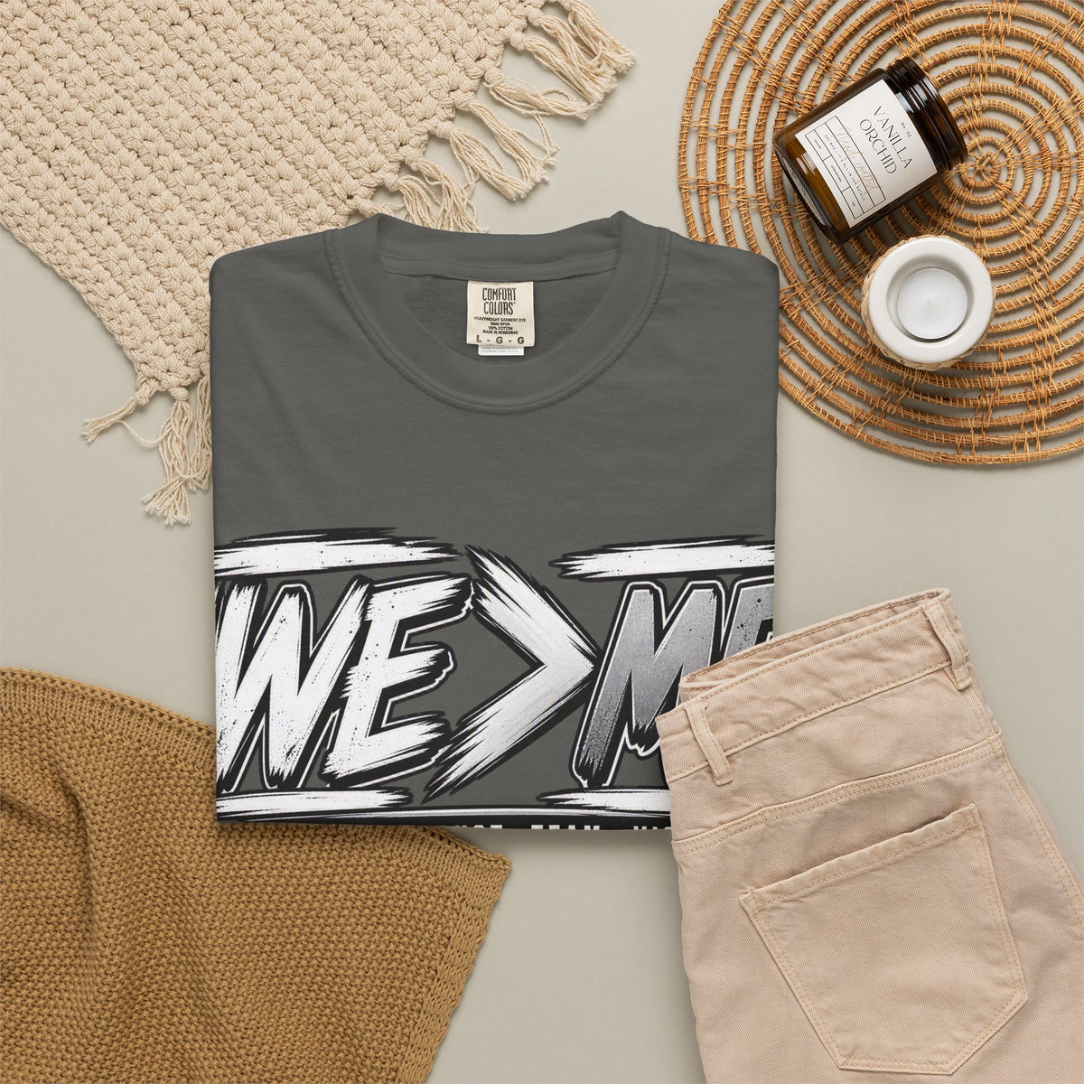 We > Me Basketball Team T-Shirt — "Together. Trust. Team. Victory."