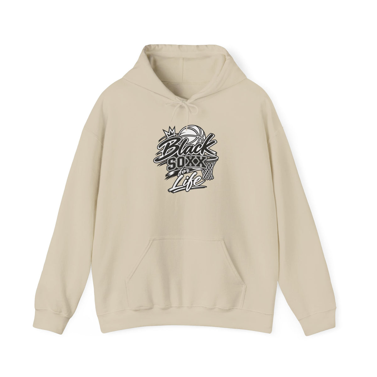 Black Soxx For Life Hoodie — Retro Baseball Graphic Pullover