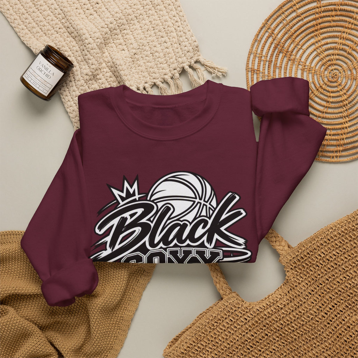 Black Soxx for Life Sweatshirt — Retro Basketball Crewneck