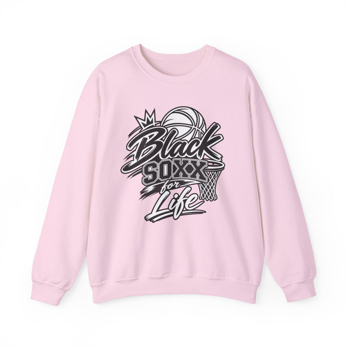 Black Soxx for Life Sweatshirt — Retro Basketball Crewneck