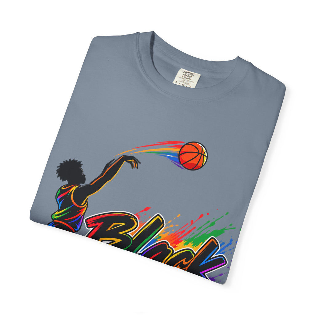 Black Soxx Basketball T-Shirt — Colorful Slam Dunk Graphic Tee