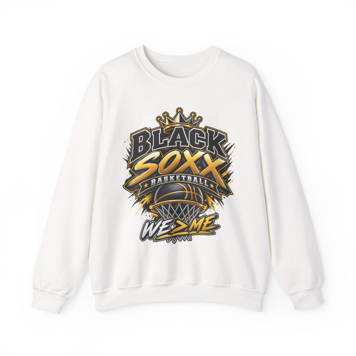 Basketball Crewneck - "Black Soxx" Team Logo Sweatshirt