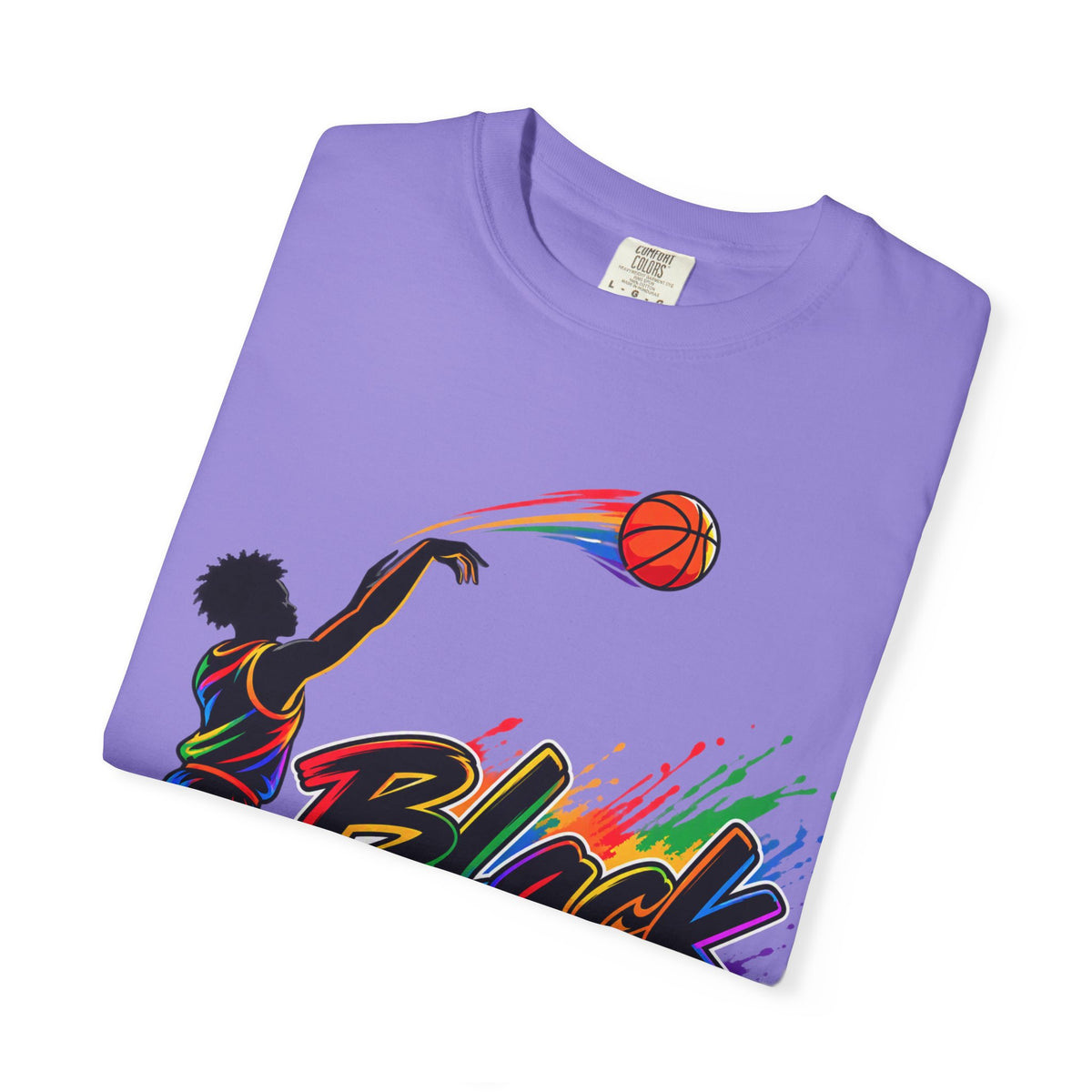 Black Soxx Basketball T-Shirt — Colorful Slam Dunk Graphic Tee