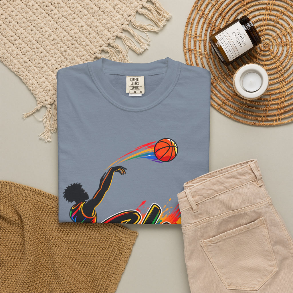 Black Soxx Basketball T-Shirt — Colorful Slam Dunk Graphic Tee