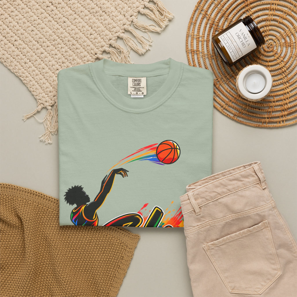 Black Soxx Basketball T-Shirt — Colorful Slam Dunk Graphic Tee