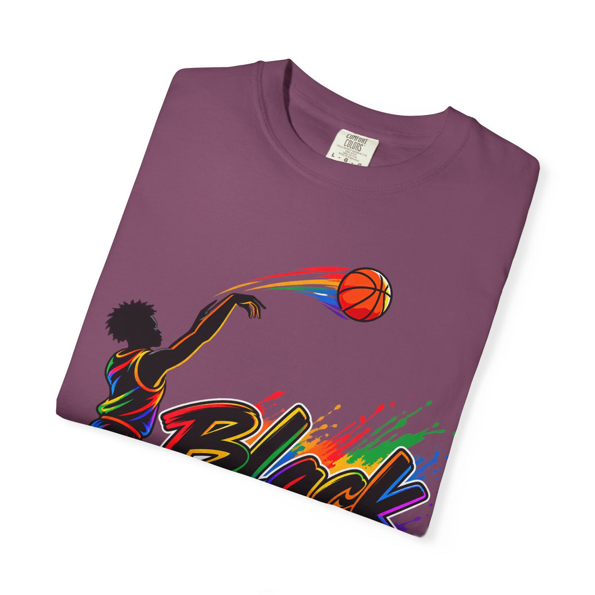 Black Soxx Basketball T-Shirt — Colorful Slam Dunk Graphic Tee