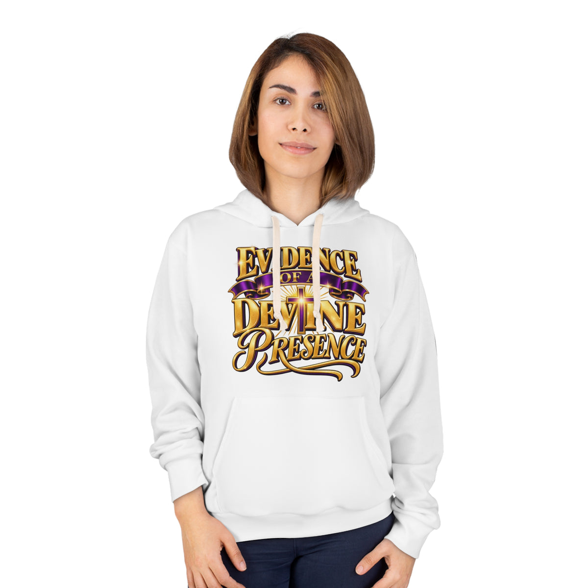 Christian Hoodie – "God Did!!" Gold Crown Pullover (Evidence of Divine Presence)