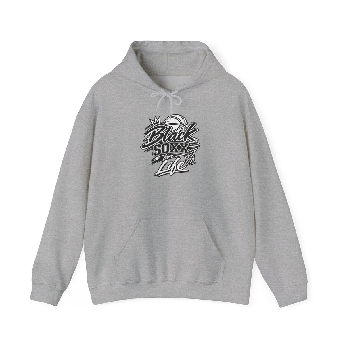 Black Soxx For Life Hoodie — Retro Baseball Graphic Pullover