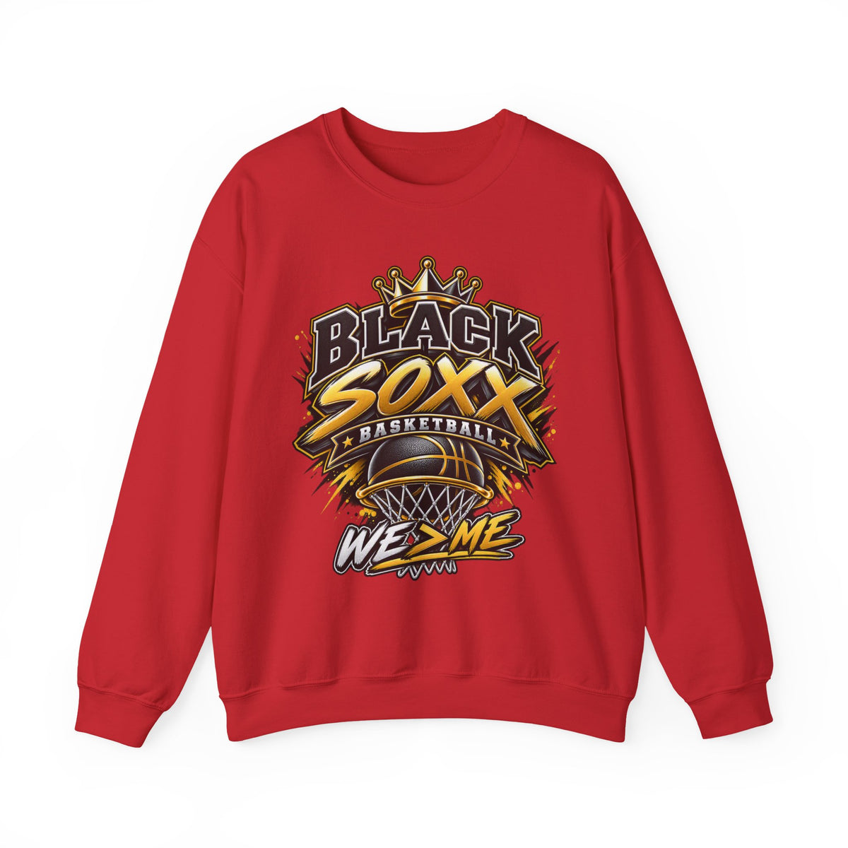 Basketball Crewneck Sweatshirt — "Black Soxx" Vintage Team Logo