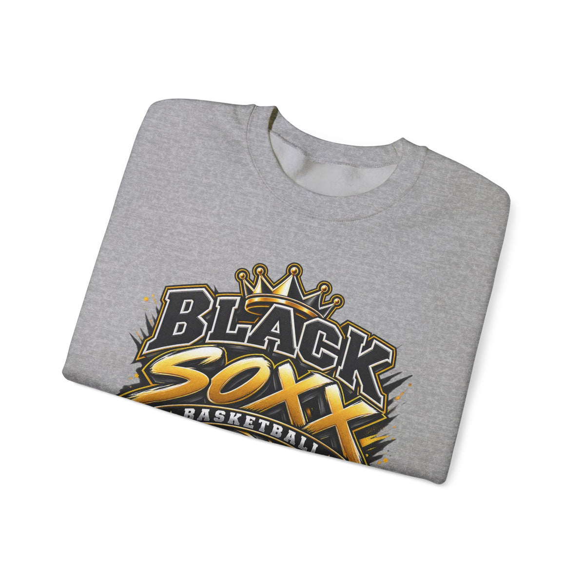 Basketball Crewneck Sweatshirt — "Black Soxx" Vintage Team Logo