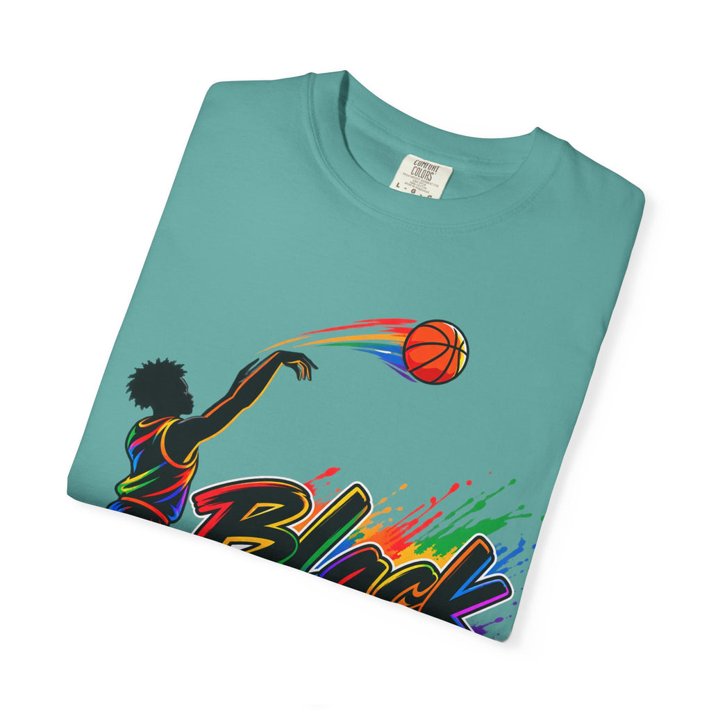 Black Soxx Basketball T-Shirt — Colorful Slam Dunk Graphic Tee