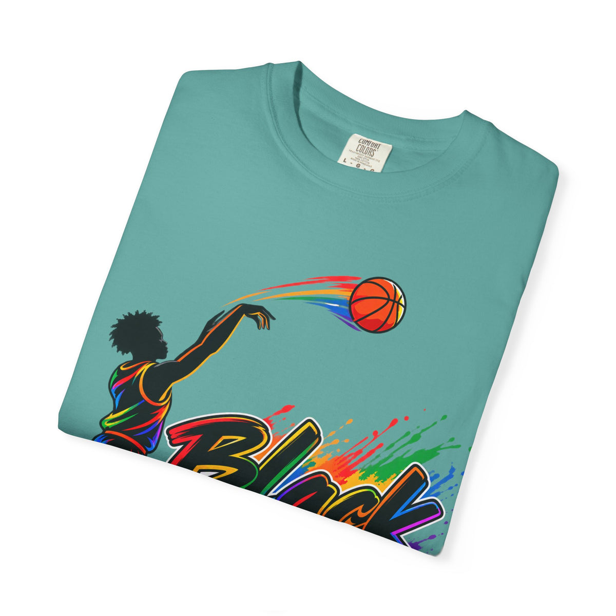 Black Soxx Basketball T-Shirt — Colorful Slam Dunk Graphic Tee