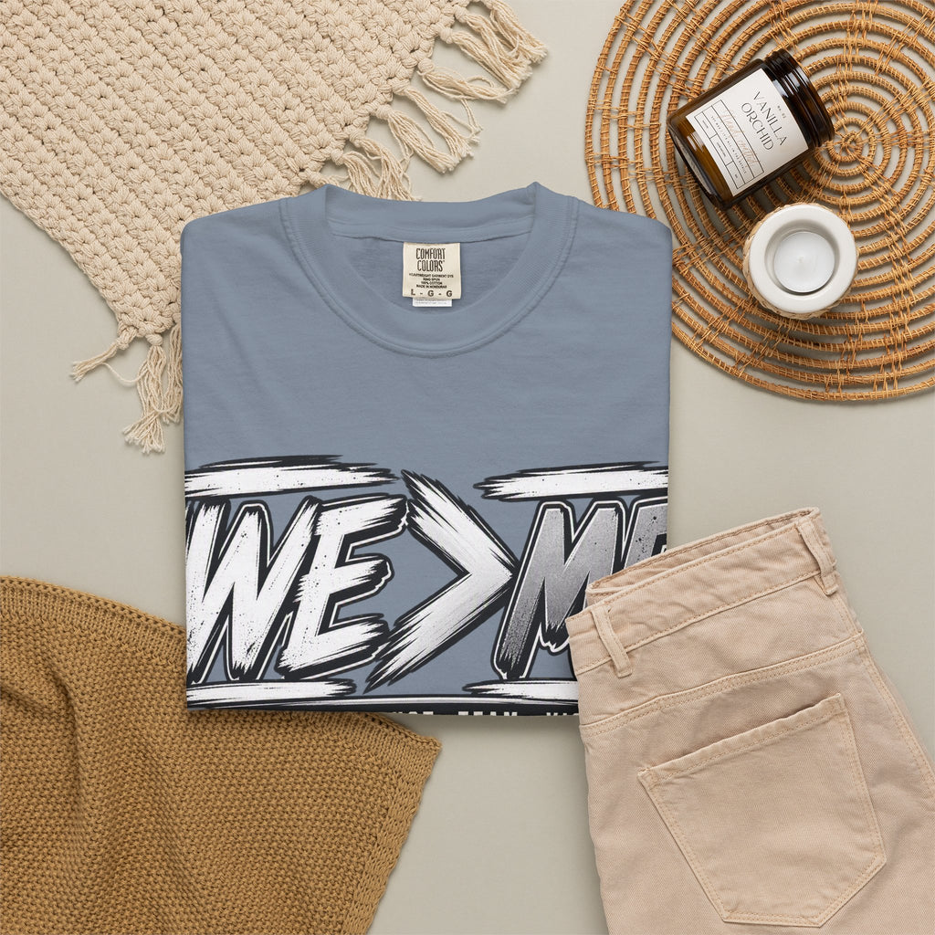 We > Me Basketball Team T-Shirt — "Together. Trust. Team. Victory."