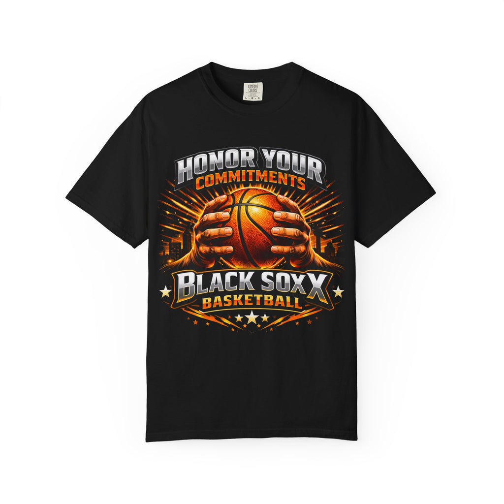 Honor Your Commitments Basketball T-Shirt — Black Sox X Team Tee