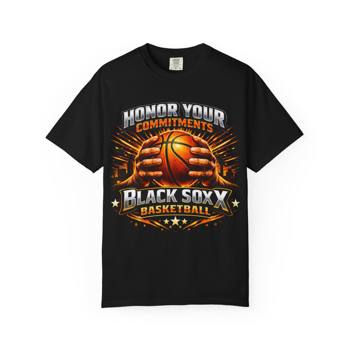 Honor Your Commitments Basketball T-Shirt — Black Sox X Team Tee