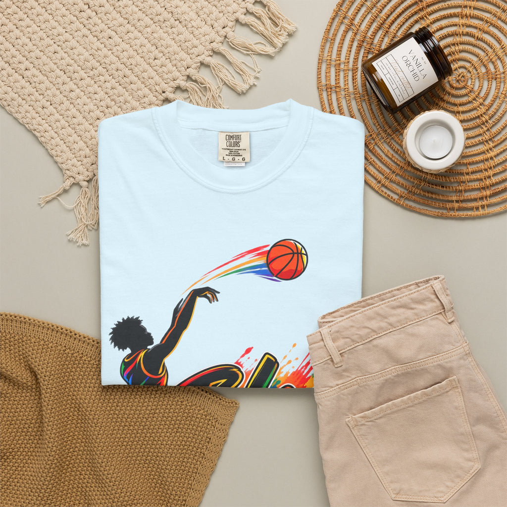 Black Soxx Basketball T-Shirt — Colorful Slam Dunk Graphic Tee