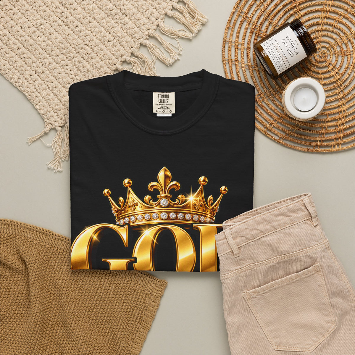 God Did!! Graphic T-Shirt — Gold Crown Christian Faith Tee