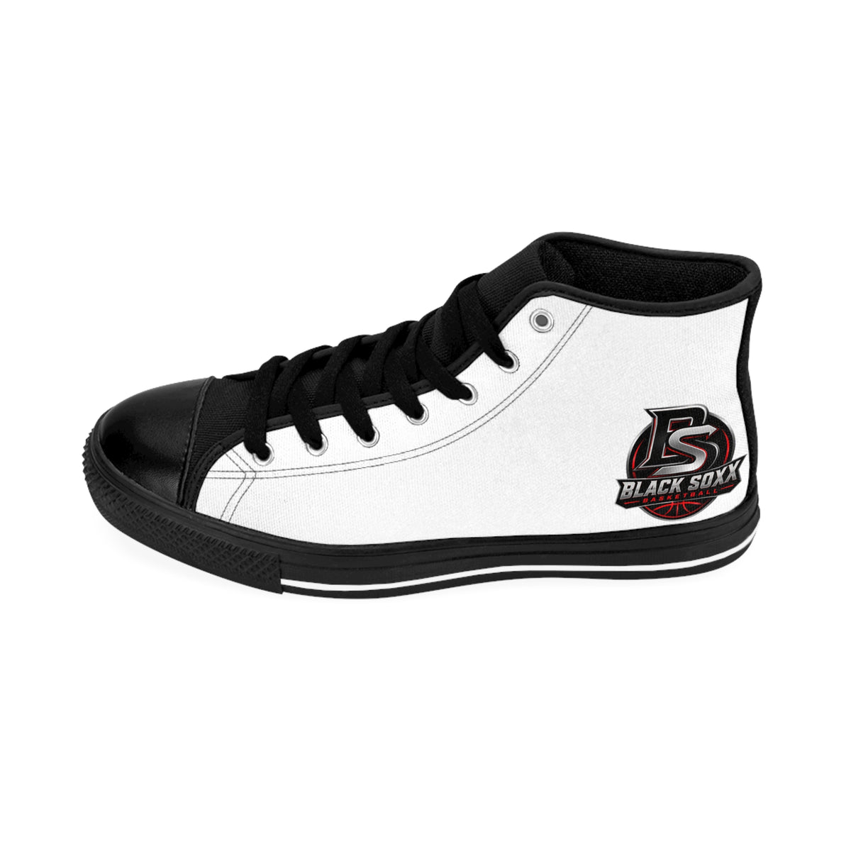 Black Soxx High-Top Sneakers — Vintage Logo Men’s Classic Sneakers