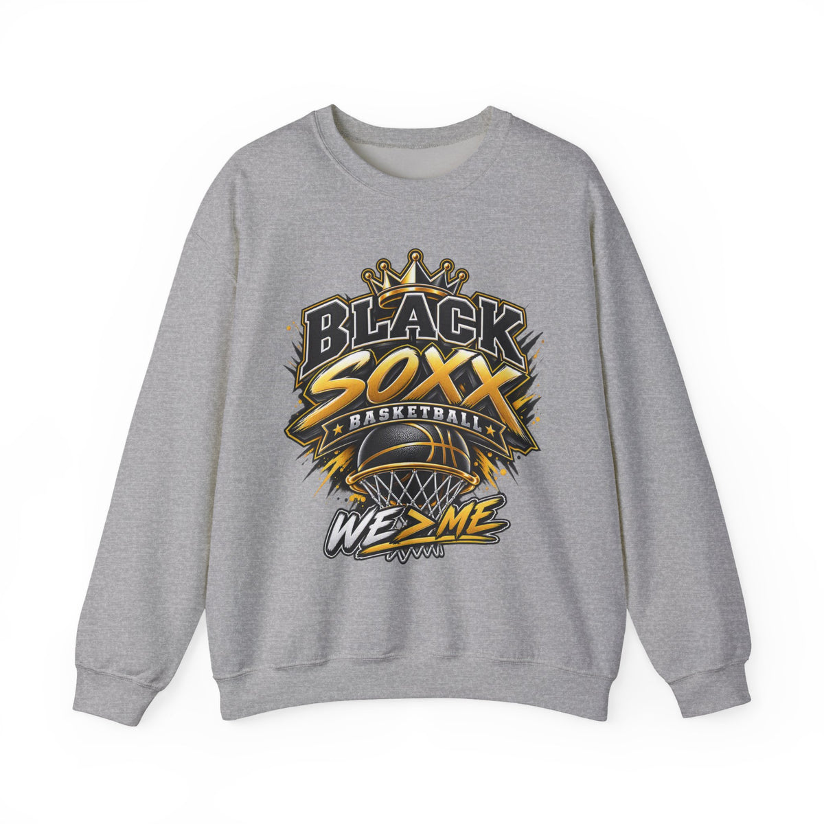 Basketball Crewneck - "Black Soxx" Team Logo Sweatshirt
