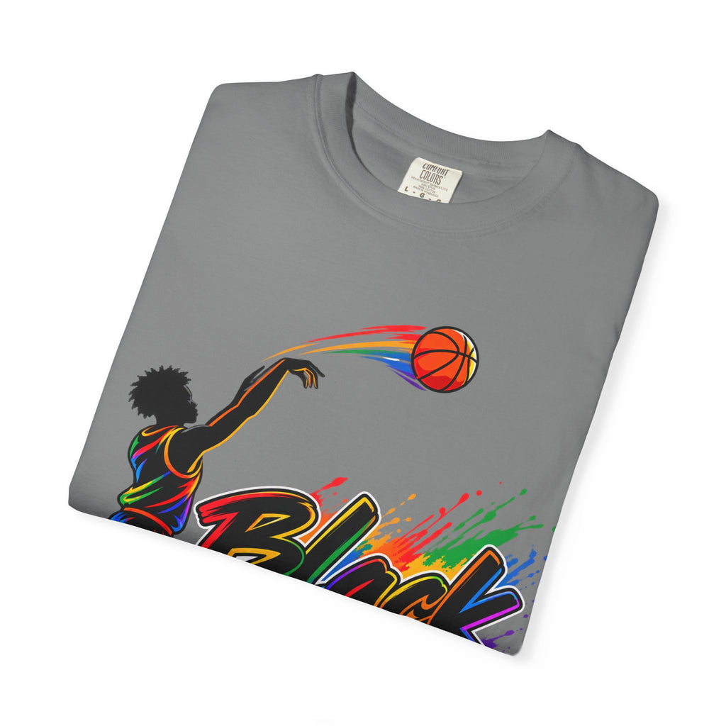 Black Soxx Basketball T-Shirt — Colorful Slam Dunk Graphic Tee