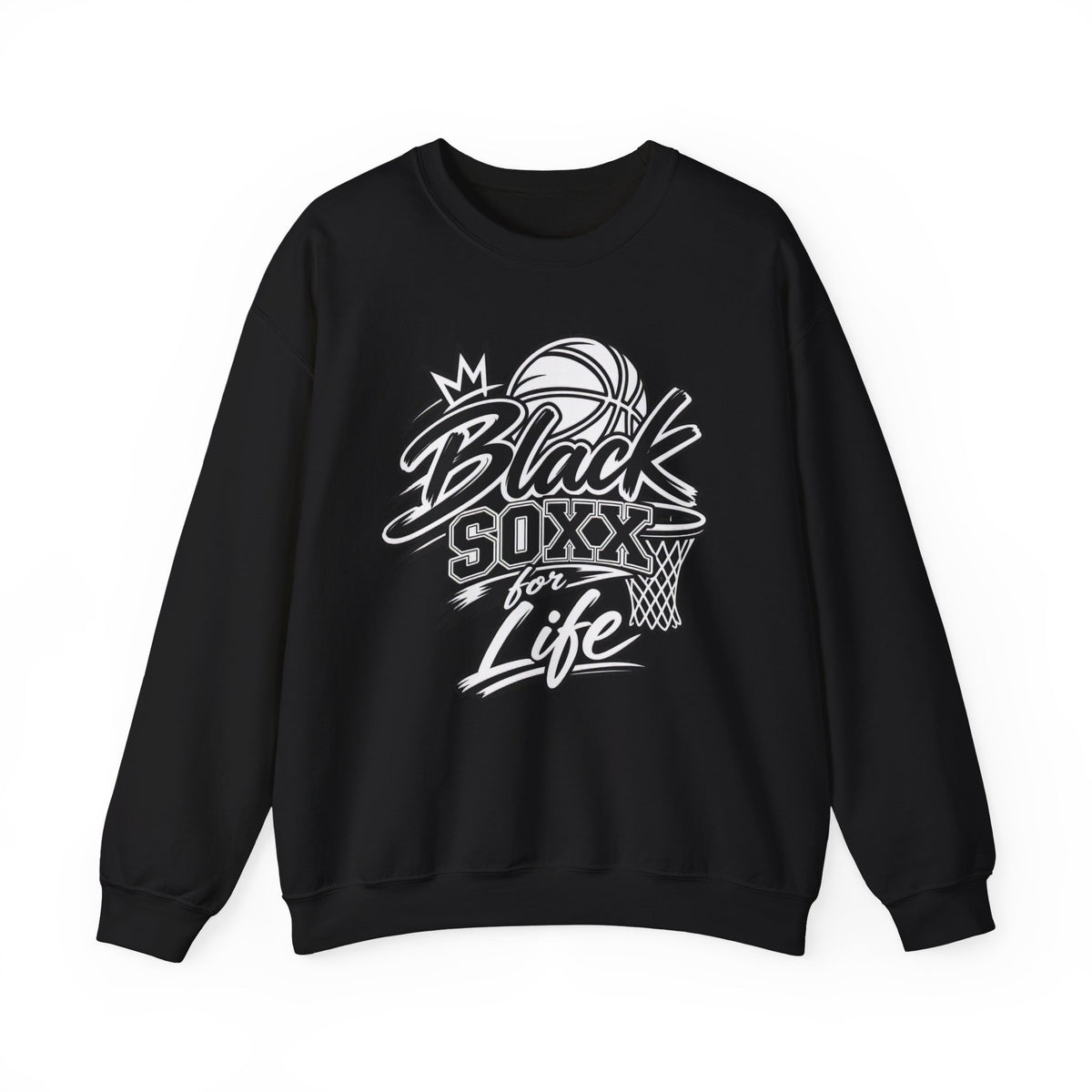 Black Soxx for Life Sweatshirt — Retro Basketball Crewneck