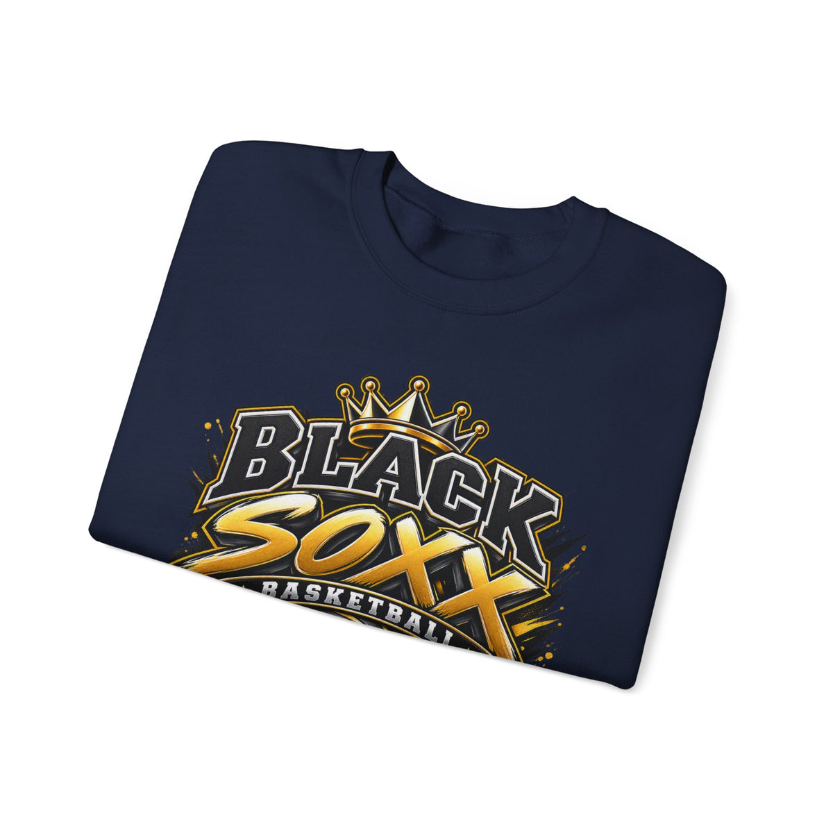 Basketball Crewneck Sweatshirt — "Black Soxx" Vintage Team Logo