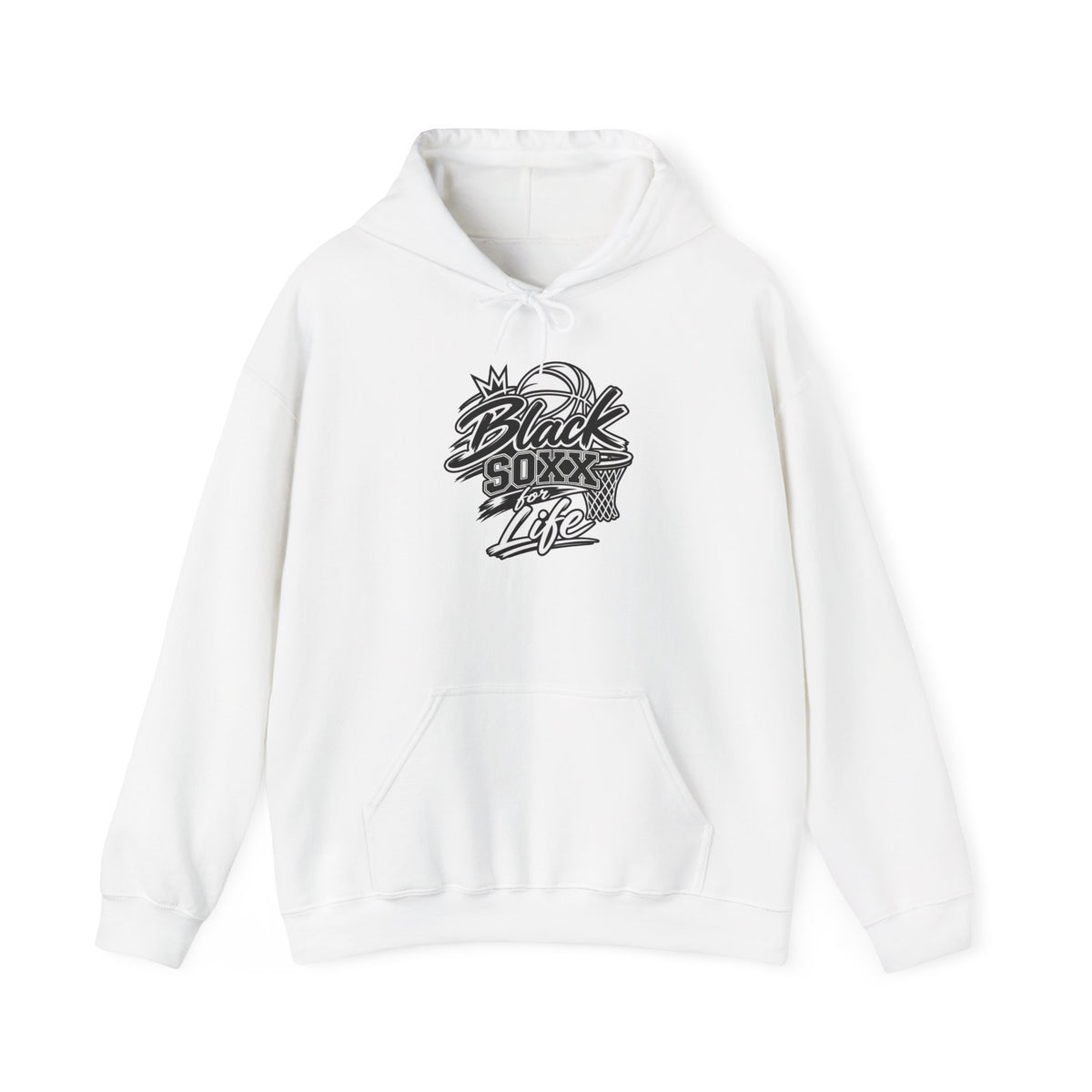 Black Soxx For Life Hoodie — Retro Baseball Graphic Pullover