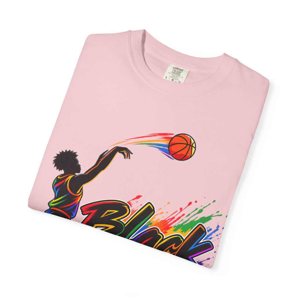 Black Soxx Basketball T-Shirt — Colorful Slam Dunk Graphic Tee