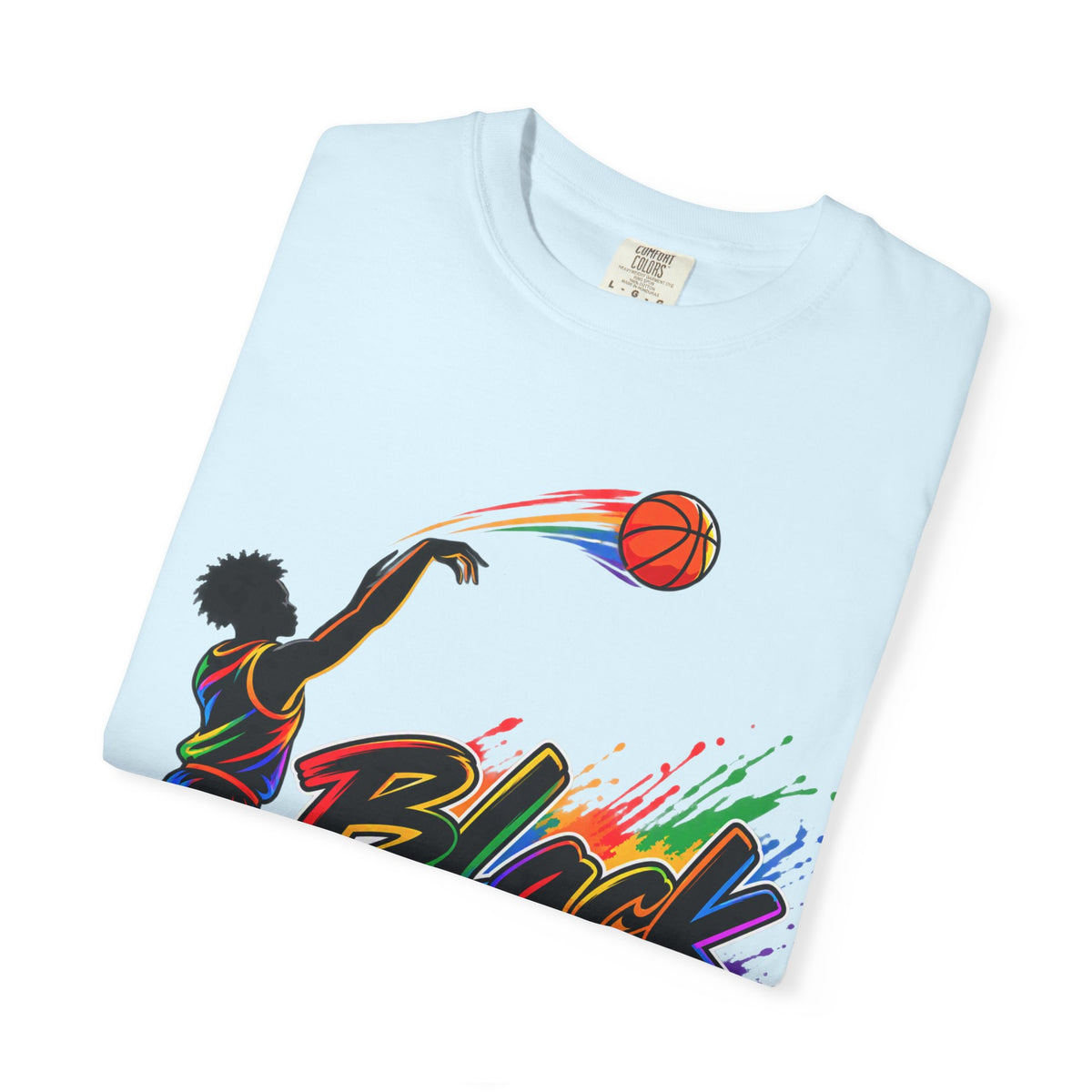 Black Soxx Basketball T-Shirt — Colorful Slam Dunk Graphic Tee