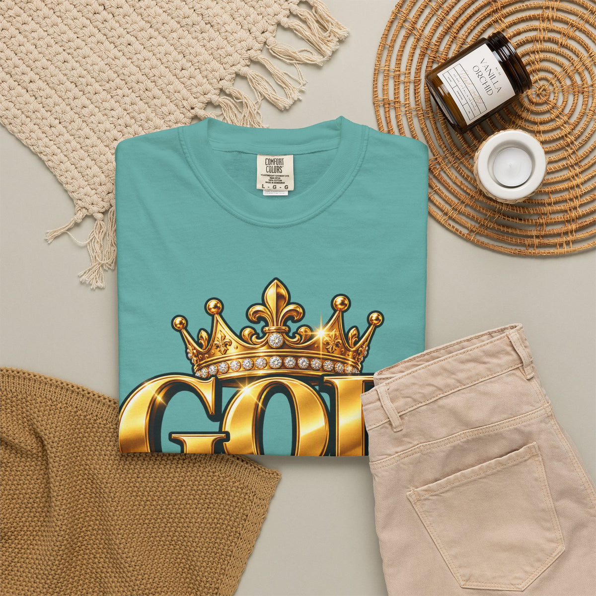 God Did!! Graphic T-Shirt — Gold Crown Christian Faith Tee