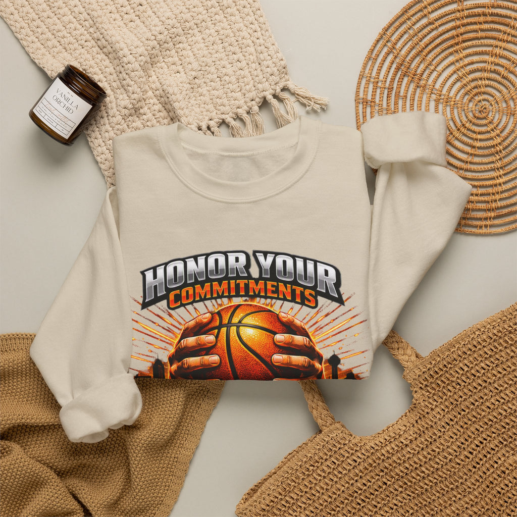 Black Soxy Basketball Sweatshirt – "Honor Your Commitments" Team Crewneck
