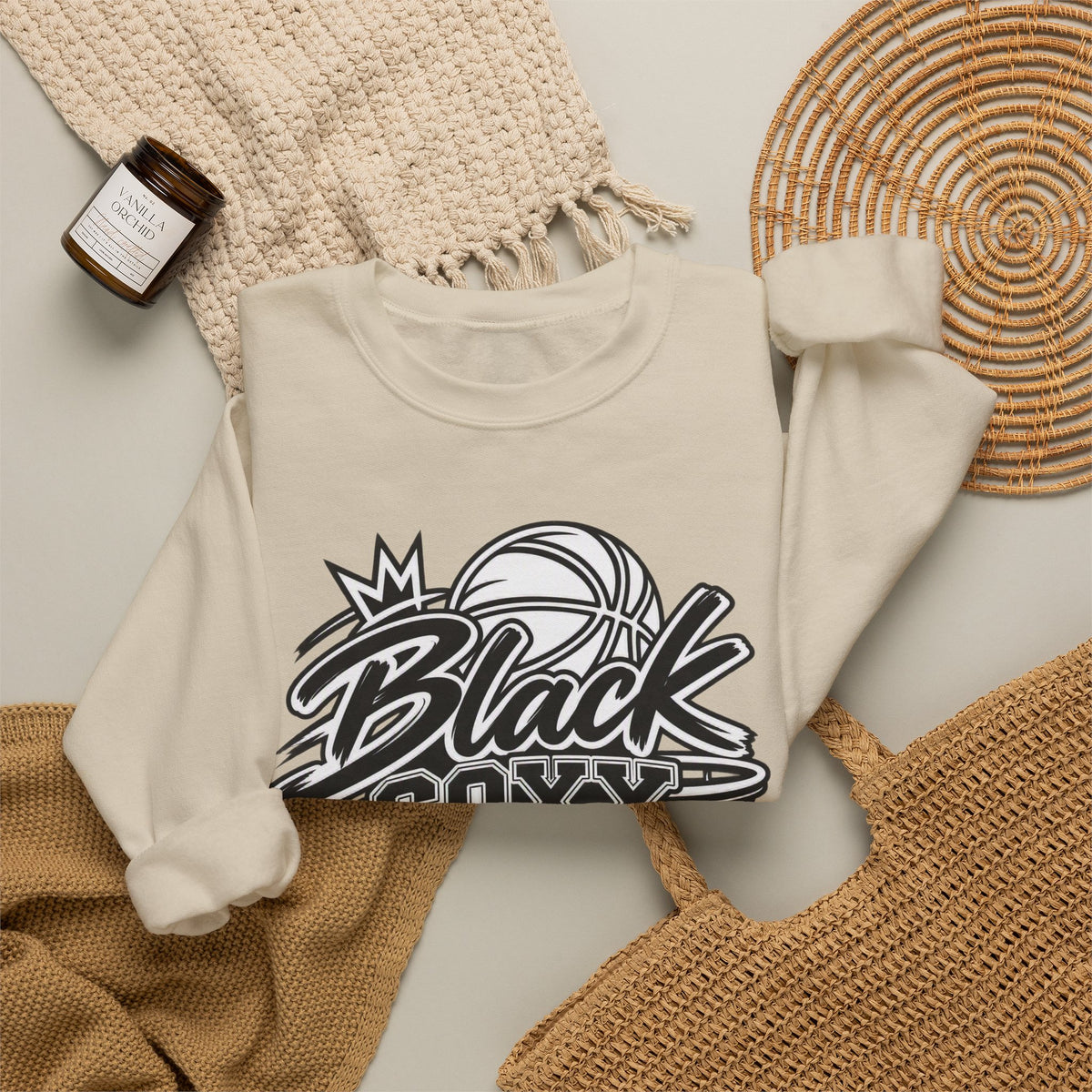 Black Soxx for Life Sweatshirt — Retro Basketball Crewneck