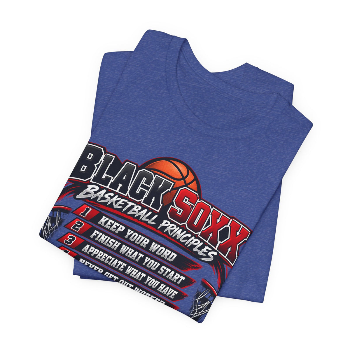 Black Soxx Basketball Principles Tee — Motivational Youth & Adult Basketball Shirt