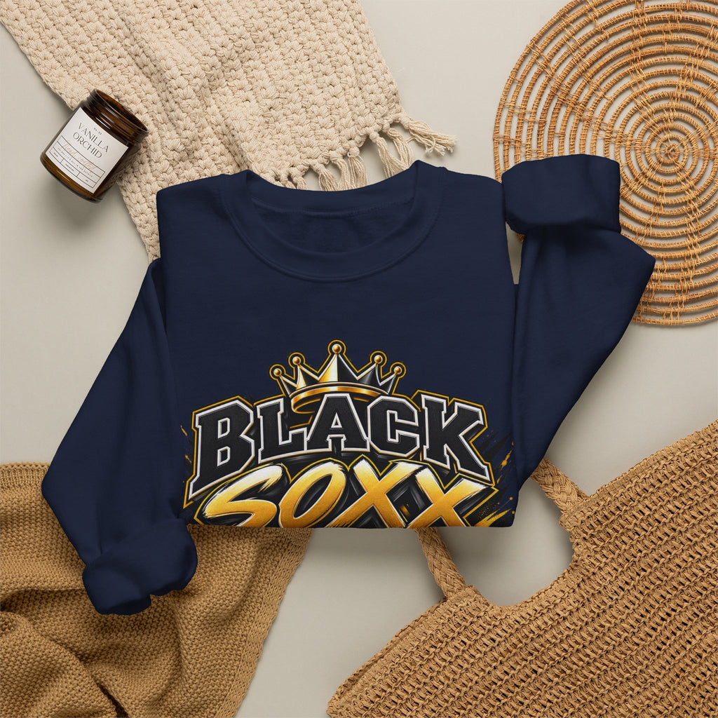 Basketball Crewneck - "Black Soxx" Team Logo Sweatshirt