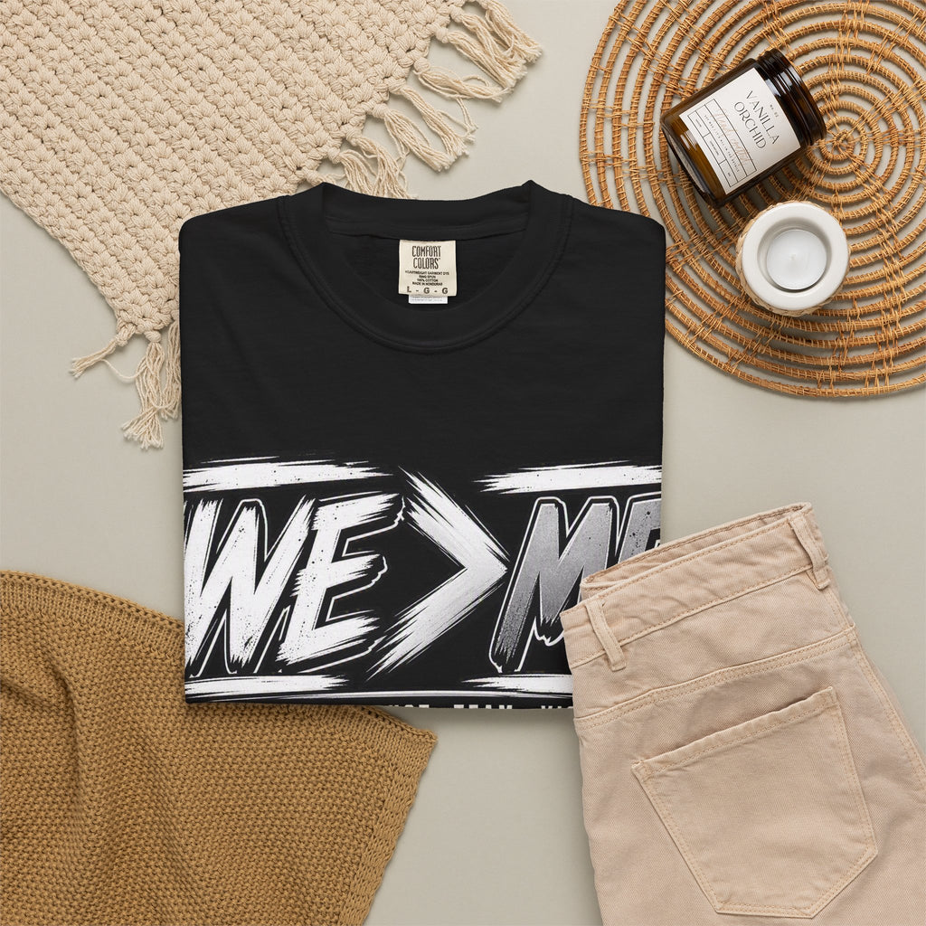 We > Me Basketball Team T-Shirt — "Together. Trust. Team. Victory."