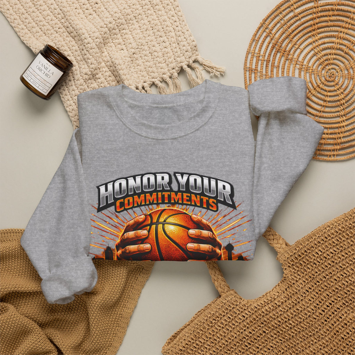 Black Soxy Basketball Sweatshirt – "Honor Your Commitments" Team Crewneck