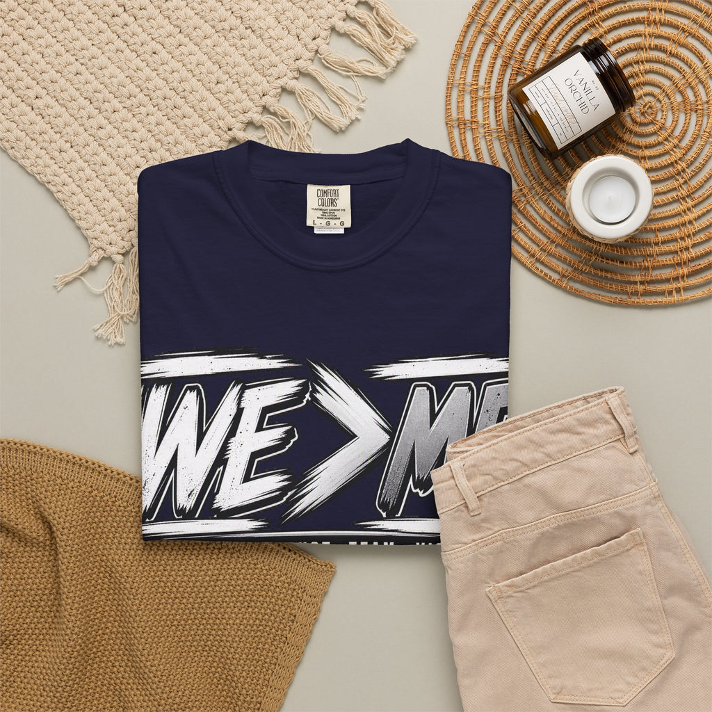 We > Me Basketball Team T-Shirt — "Together. Trust. Team. Victory."