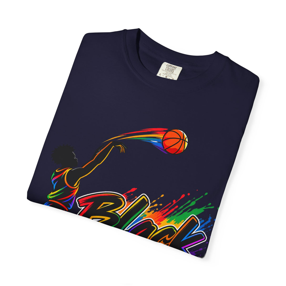 Black Soxx Basketball T-Shirt — Colorful Slam Dunk Graphic Tee