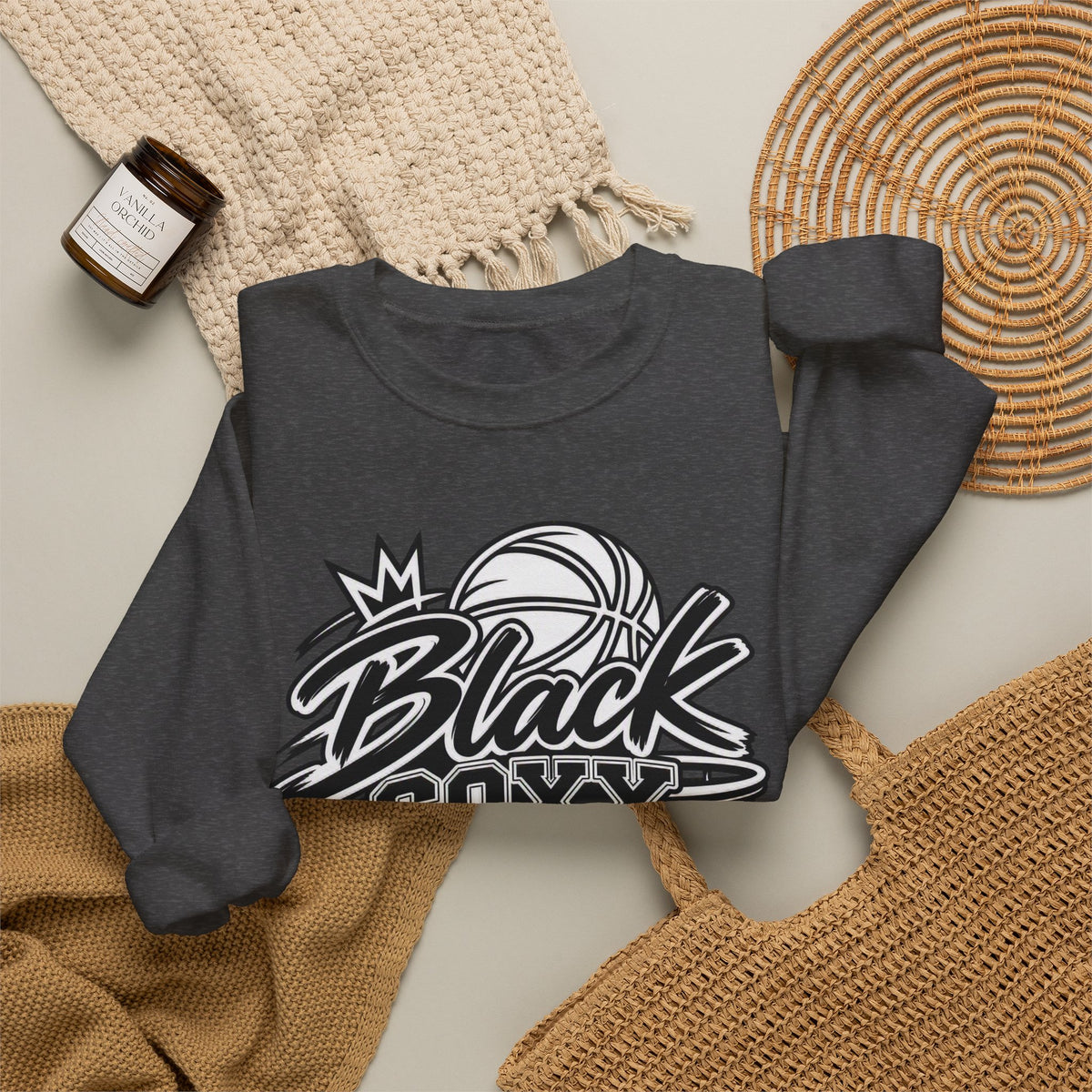 Black Soxx for Life Sweatshirt — Retro Basketball Crewneck
