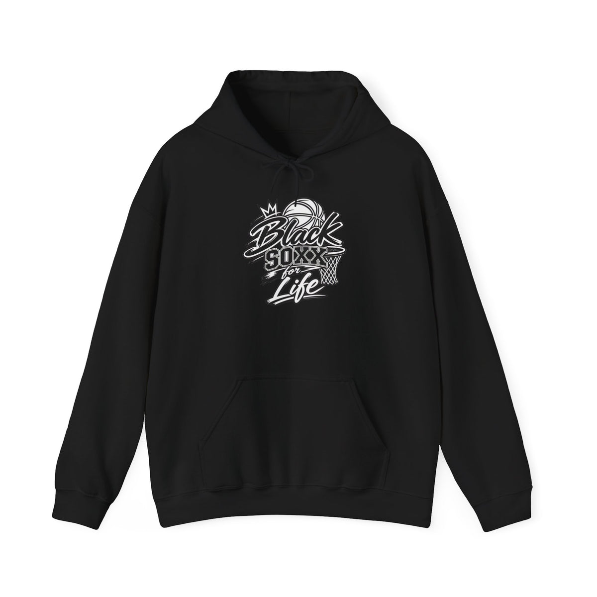Black Soxx For Life Hoodie — Retro Baseball Graphic Pullover