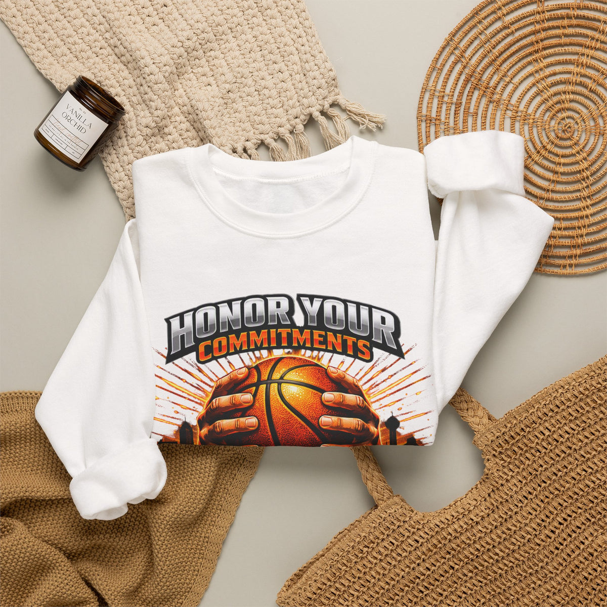 Black Soxy Basketball Sweatshirt – "Honor Your Commitments" Team Crewneck