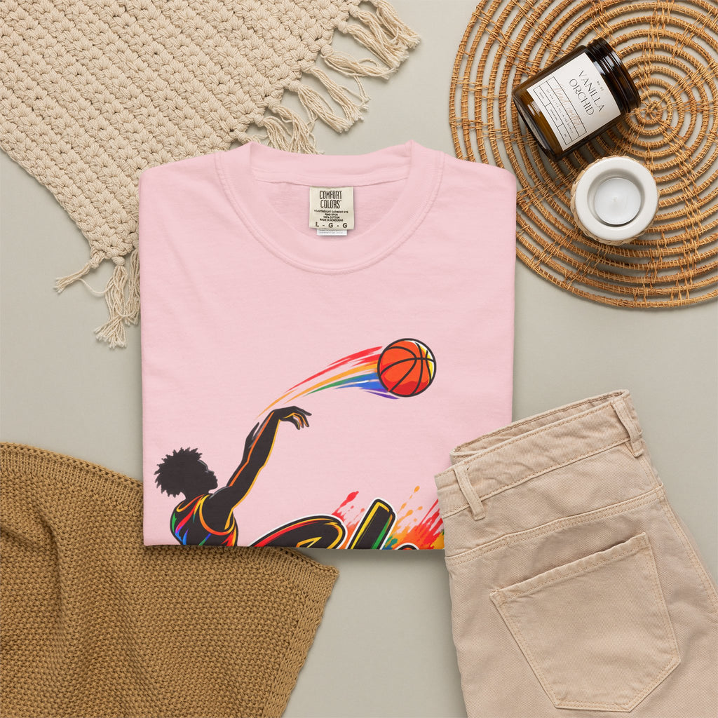 Black Soxx Basketball T-Shirt — Colorful Slam Dunk Graphic Tee