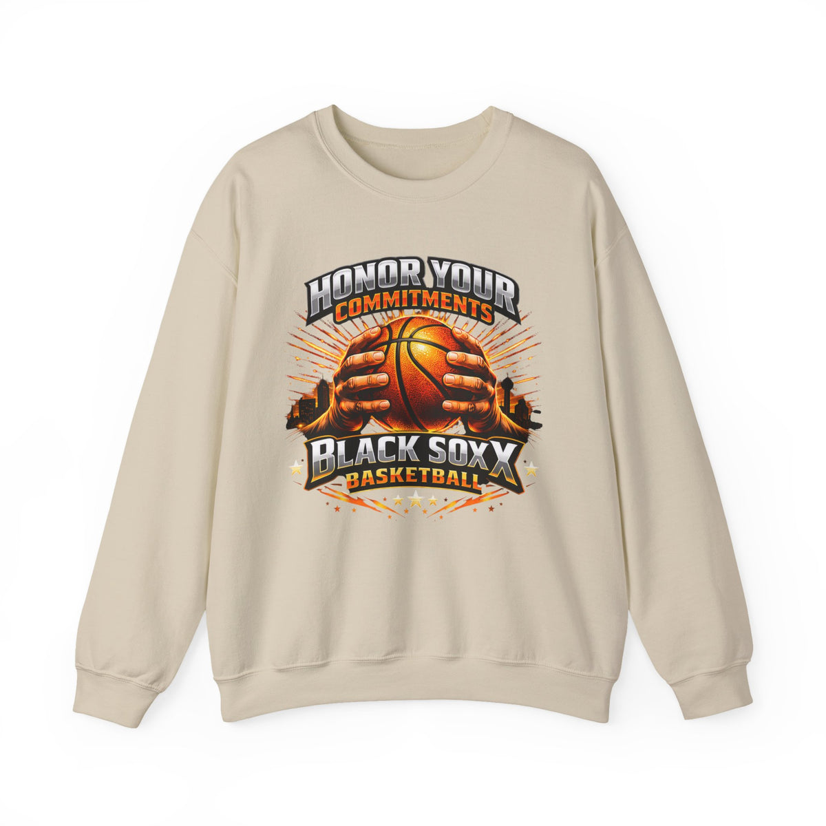 Black Soxy Basketball Sweatshirt – "Honor Your Commitments" Team Crewneck