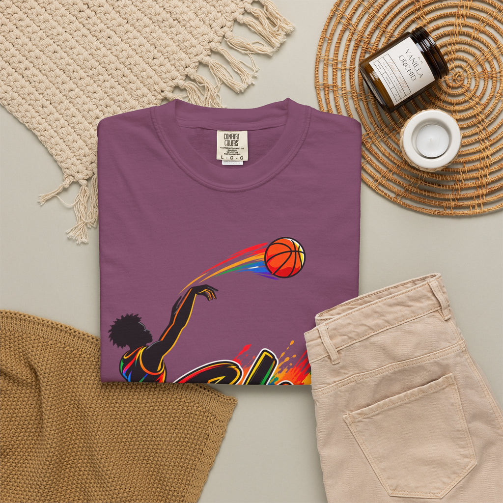 Black Soxx Basketball T-Shirt — Colorful Slam Dunk Graphic Tee