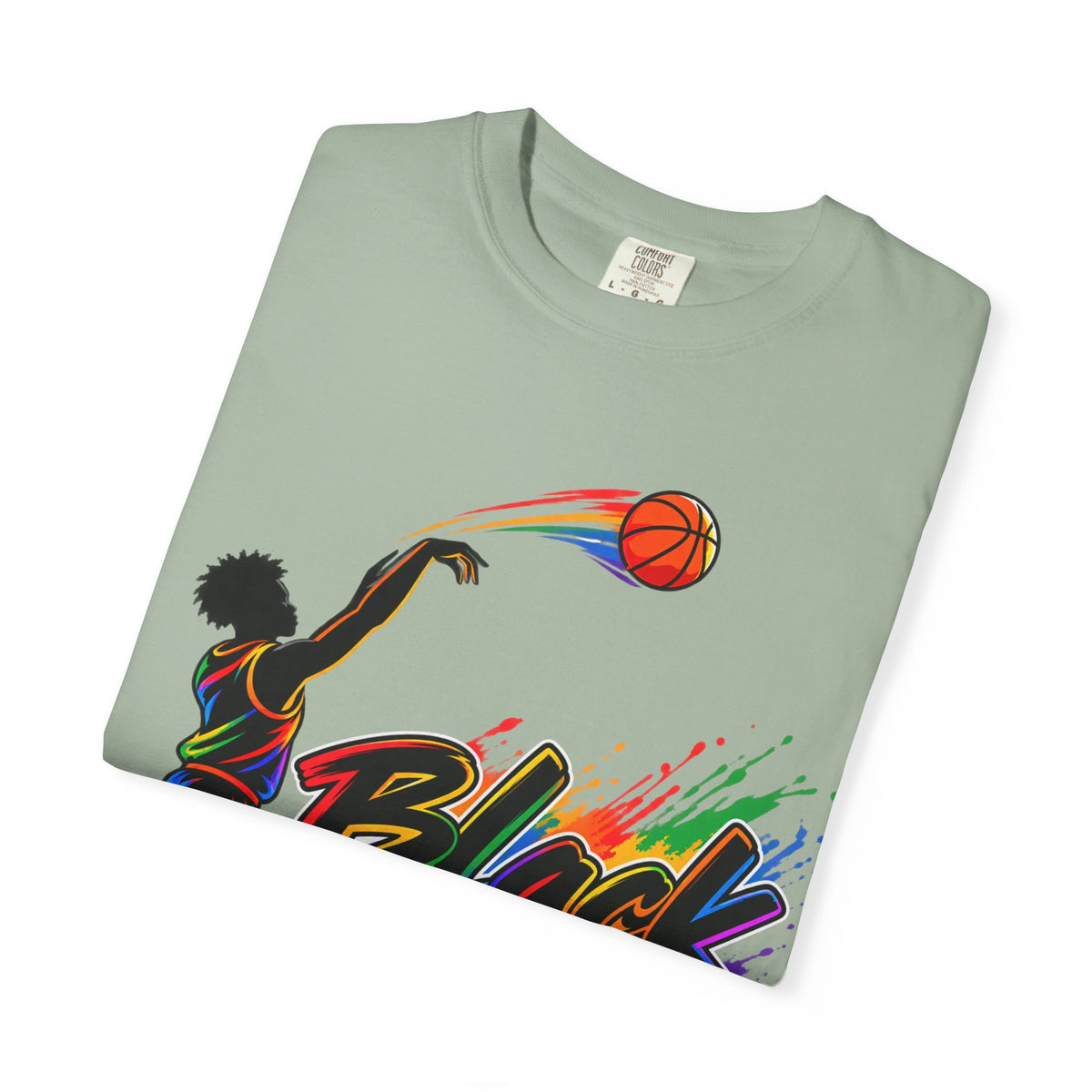 Black Soxx Basketball T-Shirt — Colorful Slam Dunk Graphic Tee