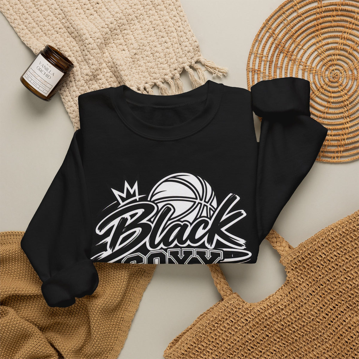 Black Soxx for Life Sweatshirt — Retro Basketball Crewneck
