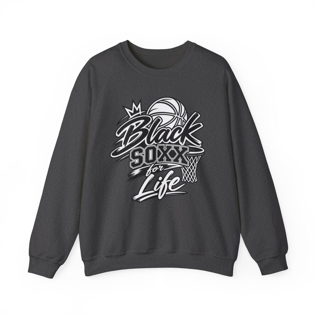 Black Soxx for Life Sweatshirt — Retro Basketball Crewneck