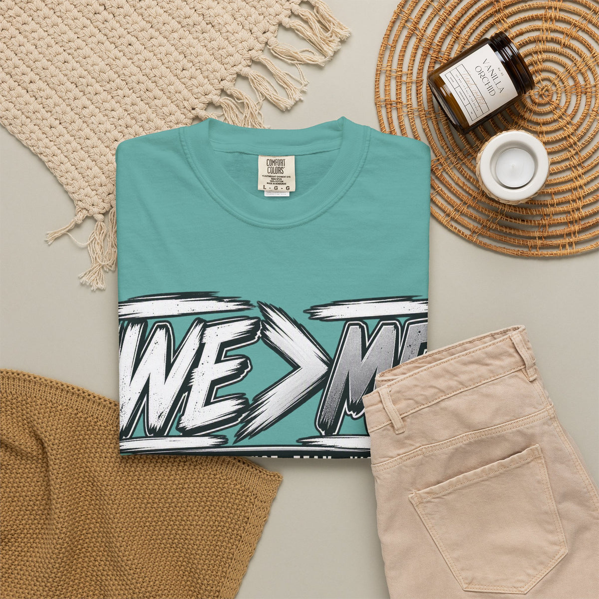 We > Me Basketball Team T-Shirt — "Together. Trust. Team. Victory."